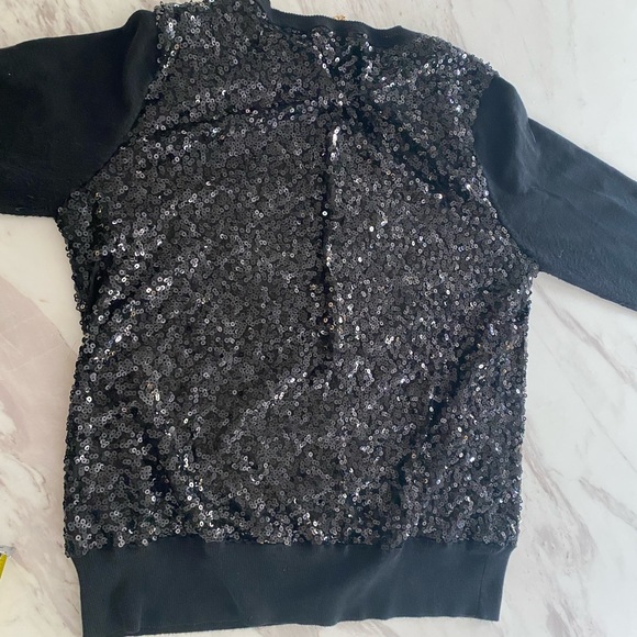 Camellia Black Sequin Sweater- Size M - Picture 5 of 9